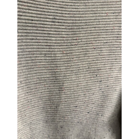 French Connection Ribbed Gray Sweater Neon Threads Accents Size L Oversized - Picture 4 of 11
